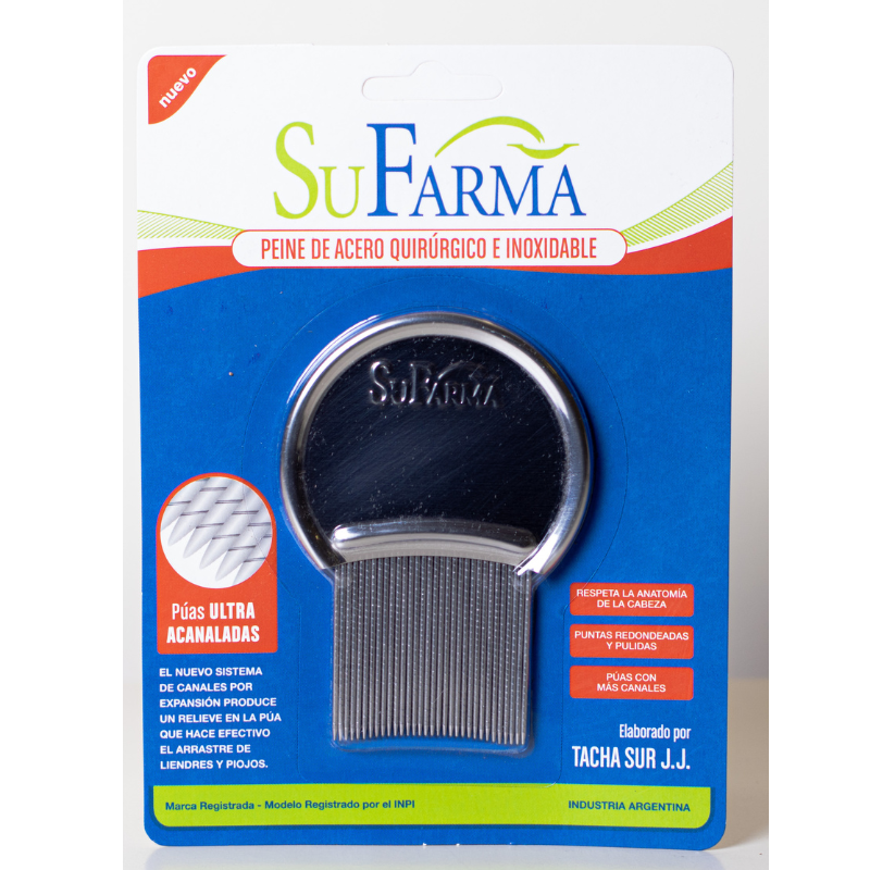 Peine pediculicida de metal